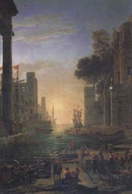 Claude Lorrain Port of Ostia with the Embarkation of St Paula (mk17) France oil painting art